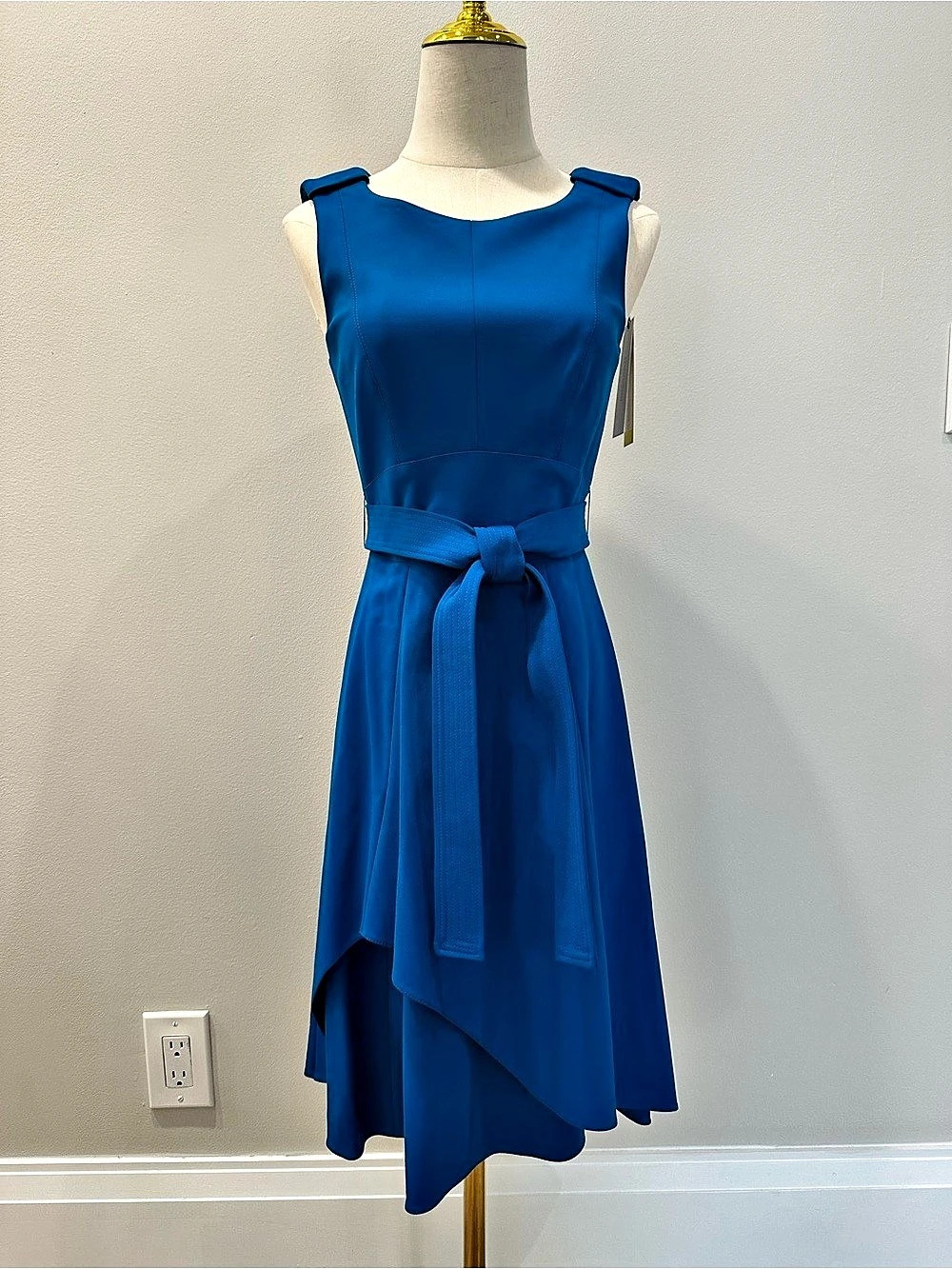 Karen Millen D2006 Blue Midi Dress UK 8 NWT
